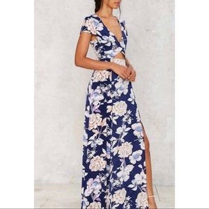 Nasty Gal Need a Trim Floral Maxi Dress